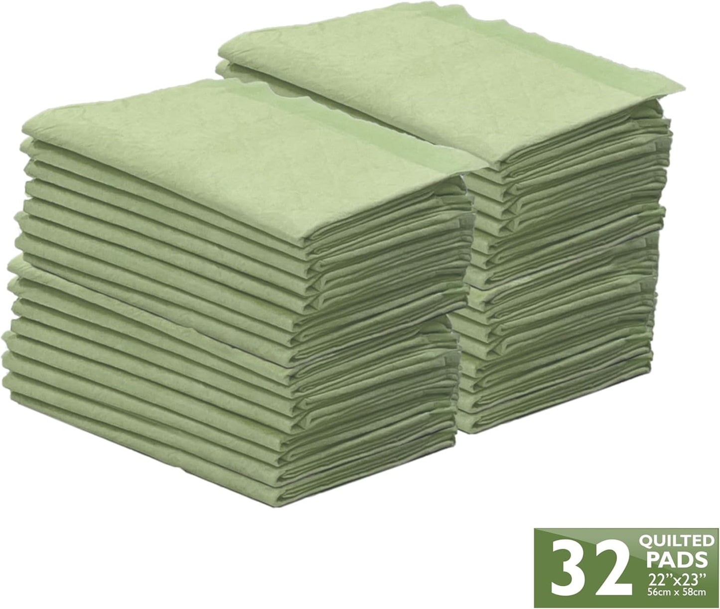 Four Paws Wee-Wee Superior Performance Bamboo Pee Pads for Dogs, Earth Friendly Dog & Puppy Potty Training Pads, Crate Liners, Housebreaking Supplies, 22" x 23" (32 Count)