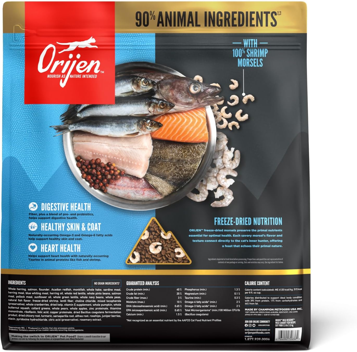 ORIJEN Wild Reserve Dry Cat Food Wild-Caught Fish Recipe 3.5lb Bag