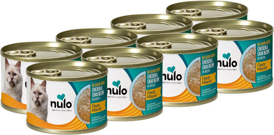 Nulo Finely Minced Chicken & Crab Flavor Wet Canned Cat Food, 6.0 Ounce (Pack of 8)