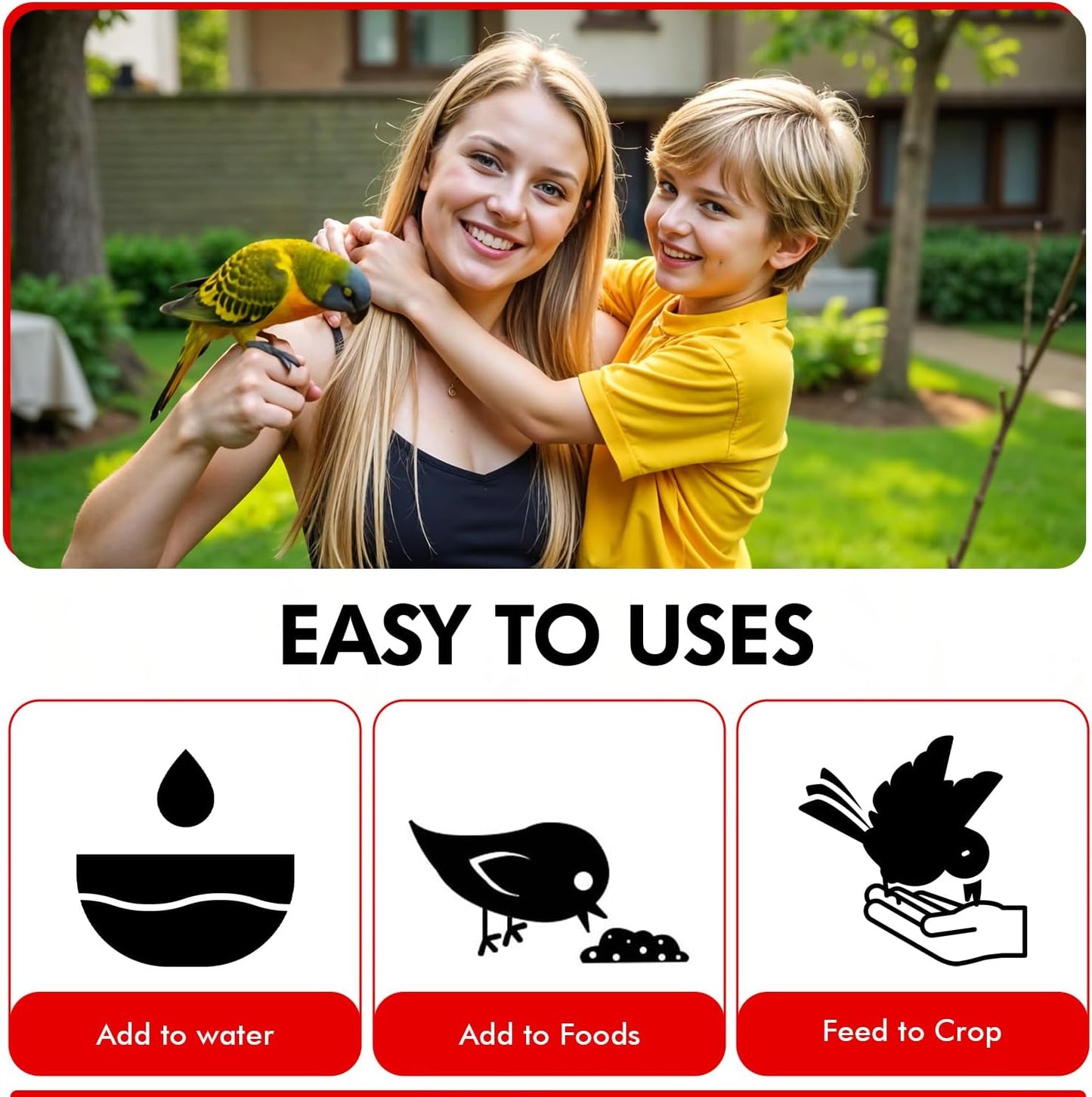 Morning Bird Calcium Plus Liquid Supplement for Birds - Liquid Calcium Formula with Magnesium and Vitamin D3 Calcium Supplement for All Birds – 4 Fl Oz