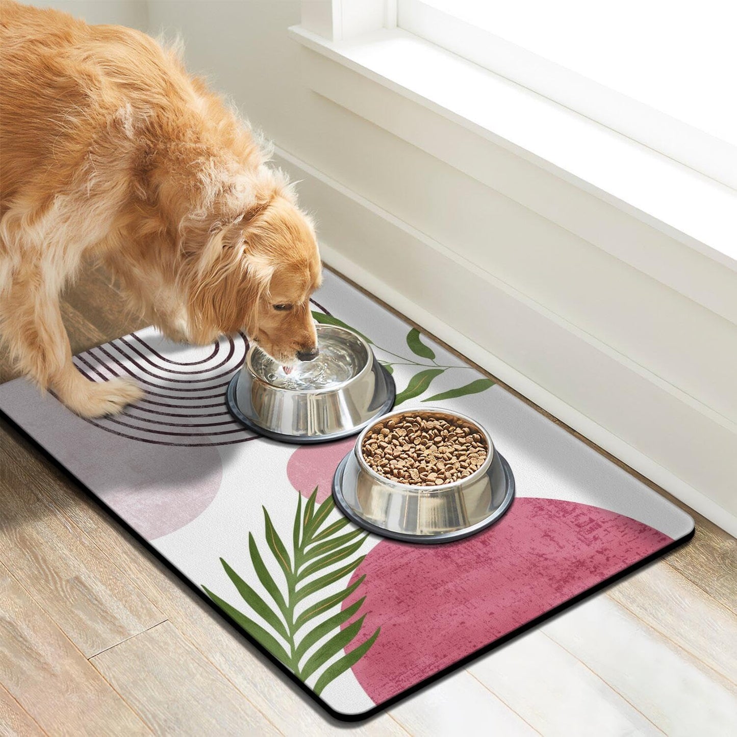 Dog Food Mats for Floors, Absorbent Dog Bowl Mat for Food and Water Dispenser Mat, Quick Dry Cat Food Mat Pet Supplies