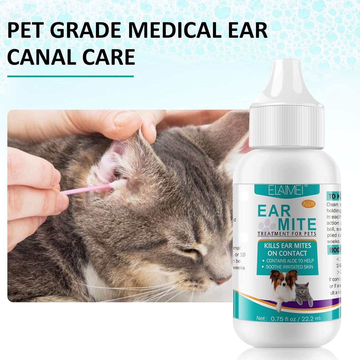 Ear Mite Treatment for Dogs, Dog Ear Infection Treatment, Ear Mite Treatment for Dog Yeast Infection, Alleviation Suffering from Ear Mites & Itching and Odours Stinky Stuff for Dogs Ears