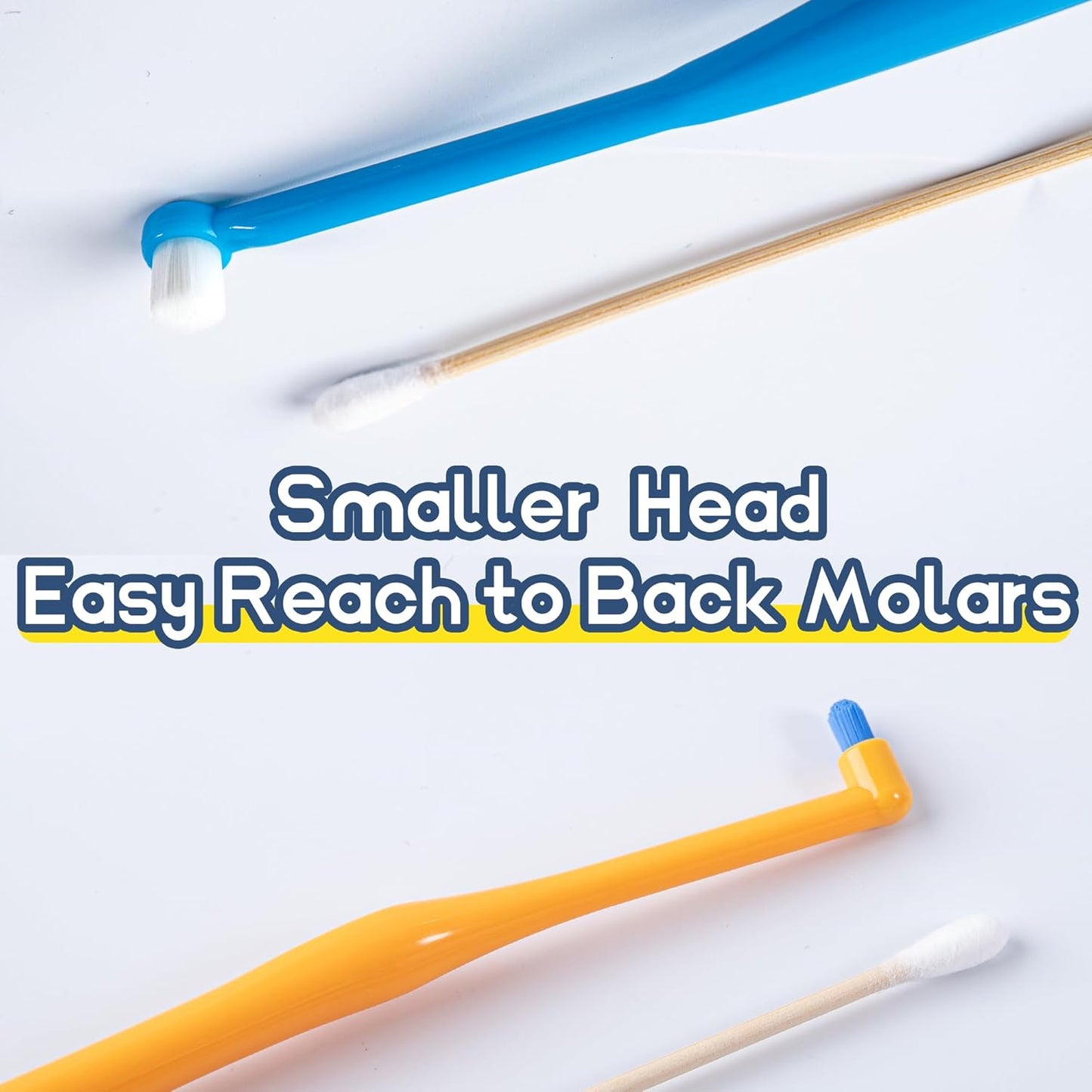 Small Dog Toothbrush, Cat & Puppy Tooth Brushing Kit, Mini Tuft Horizontal Head Teeth Brush for Kitten & Tiny Pet, Doggy Toothbrushes Deep Dental Cleaning, 3 PCS