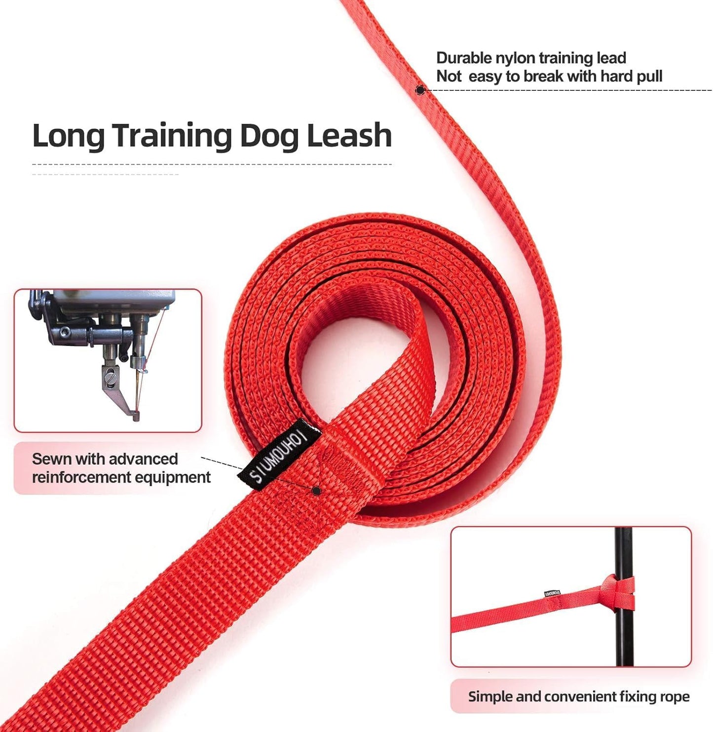 Dog/Puppy Obedience Recall Training Agility Lead - 15ft 20ft 30ft 40ft 50ft Training Leash - Great for Play, Camping, or Backyard (Mint Blue, 30 Feet)