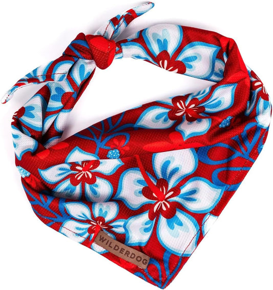 Wilderdog Dog Bandana with Lightweight Quick Drying Poly-Blend Mesh Material in Aloha