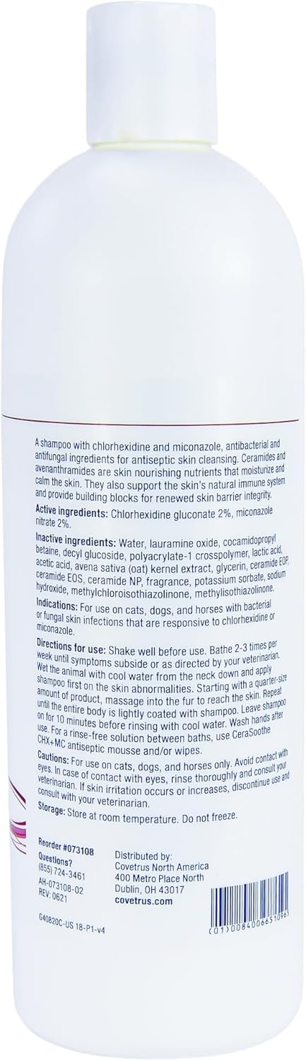 CeraSoothe® CHX+MC Antiseptic Shampoo 16oz