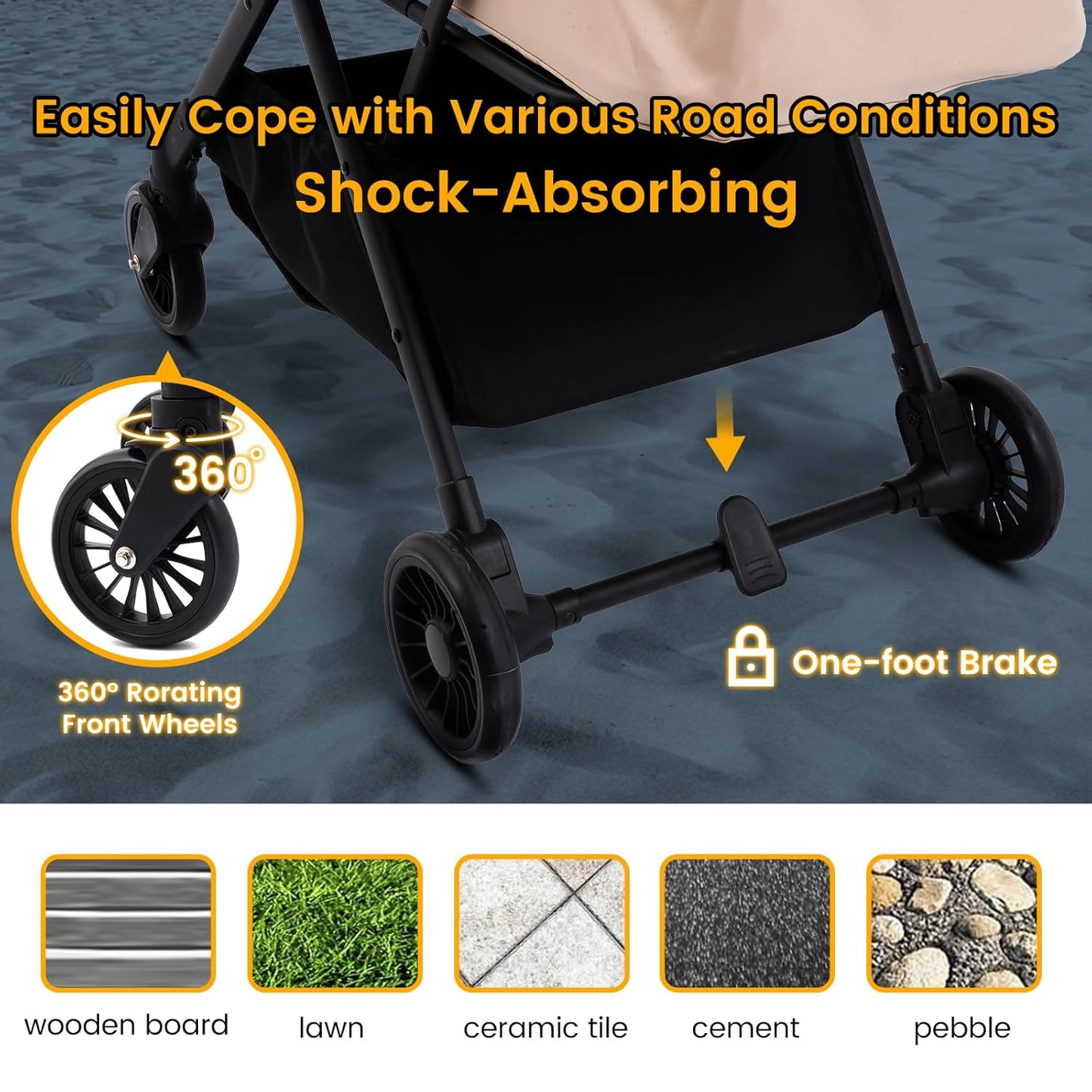 Foldable Dog Stroller - Lightweight Pet Stroller with One-Step Folding, No Assembly Required for Walking, Travel & Shopping, Perfect for Small Dogs, Senior Pets & Cats