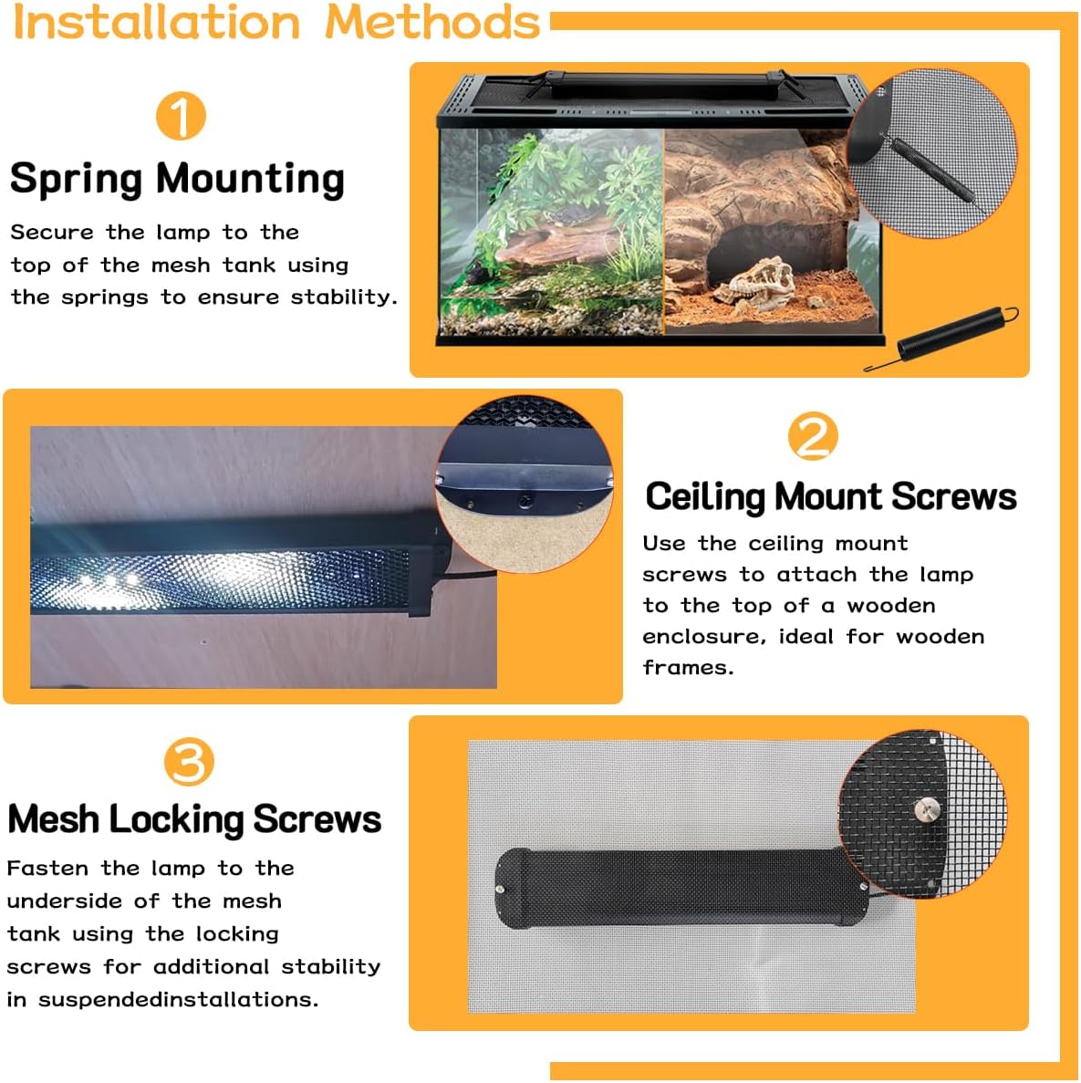 11-Inch 15W LED UVB Light for Reptiles with Dimming & Timer, Adjustable 10.0-20.0 UVB UVA Lamp for Bearded Dragons, Turtles, Snakes – Full Spectrum UVI Lighting Fixture for Desert & Tropical Habitats