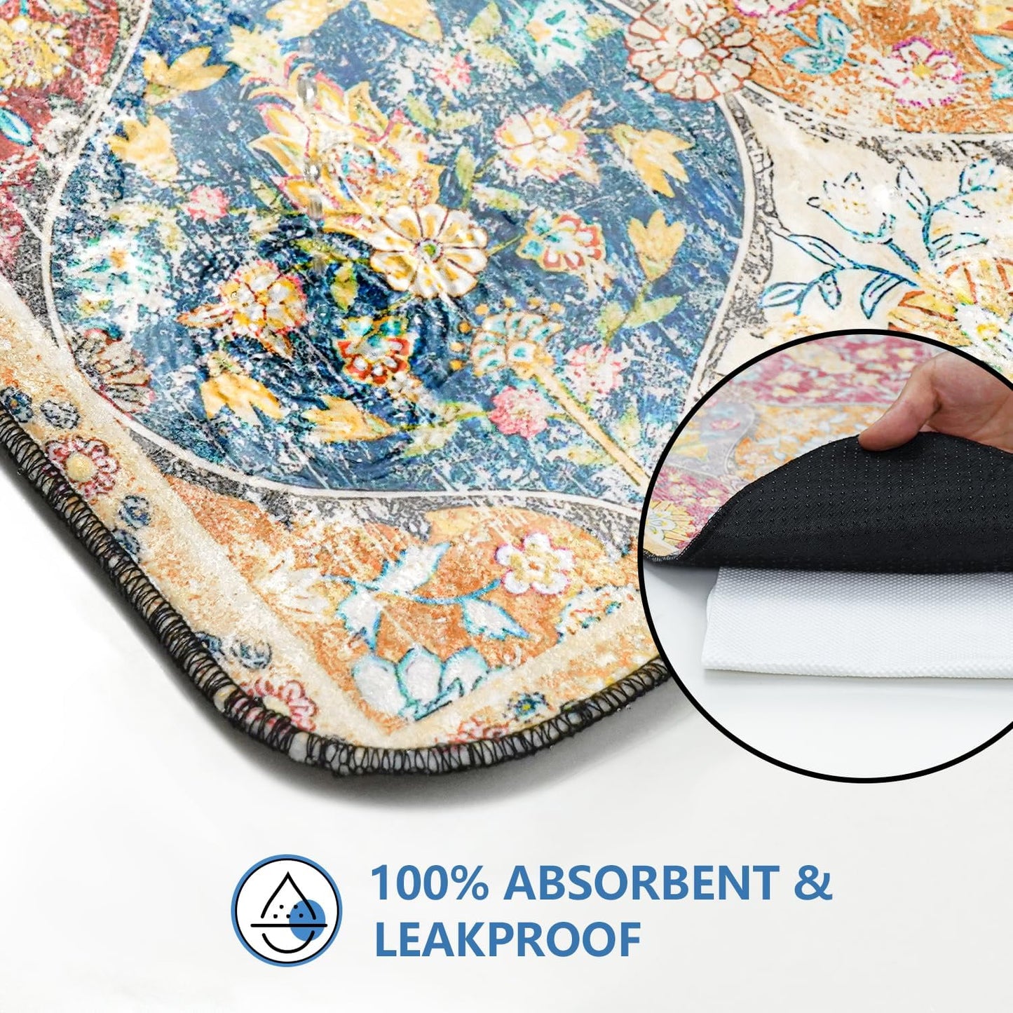 Washable Pee Pads for Dogs 2 Pack, Absorbent Reusable Puppy Pads Waterproof, Leakproof & Non-Slip Whelping Pad, Potty Training Pads for Dogs Playpen Mat 48x48