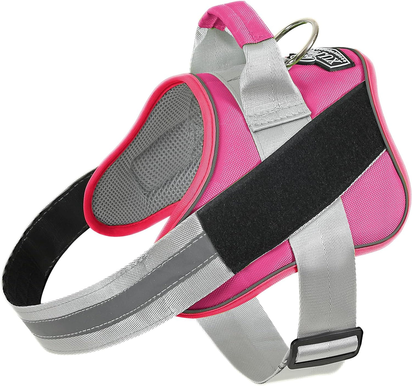 Bolux Dog Harness, No-Pull Reflective Dog Vest, Breathable Adjustable Pet Harness with Handle for Outdoor Walking - No More Pulling, Tugging or Choking (Fuchsia, XX-Large (Pack of 1))