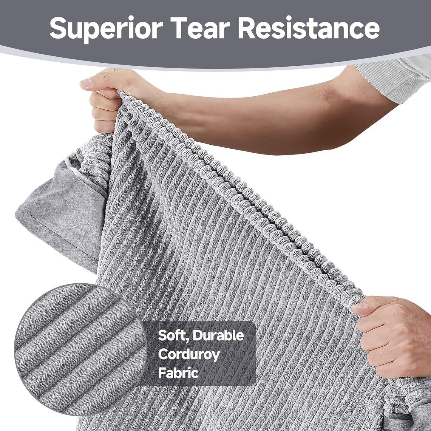 OhGeni Orthopedic Waterproof & Machine Washable Dog Bed for Medium Large Pets, Suitable for Crates, Cat Mat with 25D Egg Crate Foam, Non-Slip Bottom & Removable Cover, 35 Inches(Gray)