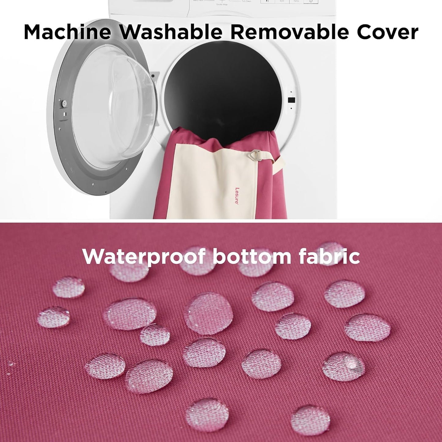 Lesure Small Dog Car Seat for Small Dogs - Waterproof Dog Booster Seat for Car with Storage Pockets and Clip-On Safety Leash and Thickened Memory Foam Filling, Pet Travel Carrier Bed Rose Red