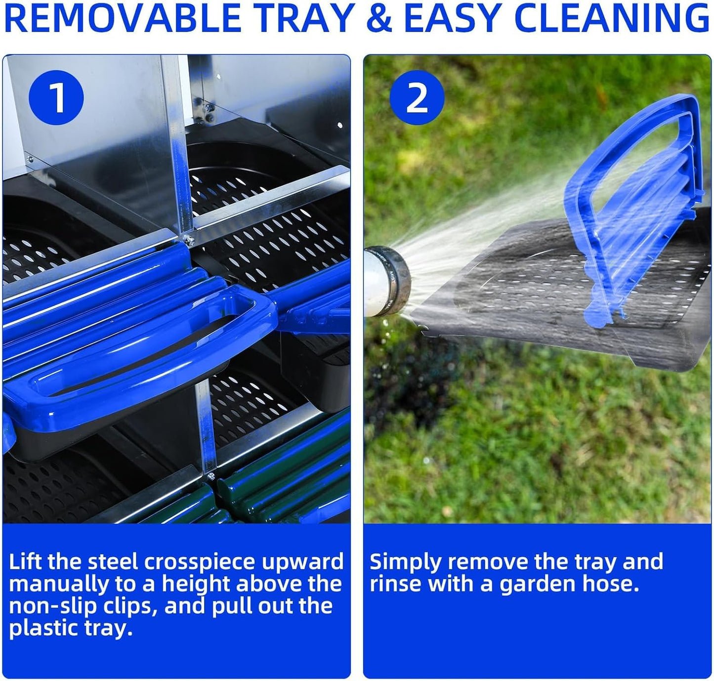 Chicken Nesting Box,8 Compartment Nesting Boxes for Laying Eggs with Legs,Wall Mount Poultry Roll Away Chicken Laying Boxes,Easy Egg Collection,Cleanable Pull Out Hen Roosting Boxes 8 Hole