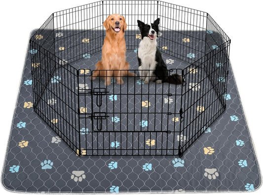 Aitmexcn Washable Puppy Dog Pee Pad, 2PCS 100% Waterproof Whelping Training Mat for Puppy/Senior Dog, Fast Drying Reusable Puppy Pads for Indoor, Outdoor and Car Travel- 54'' x 54''