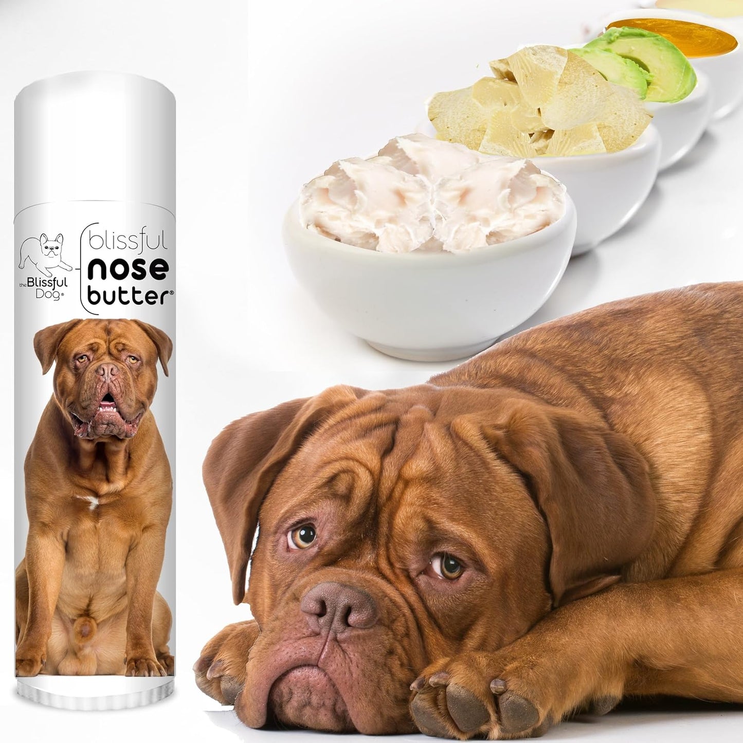 The Blissful Dog Dogue De Bordeaux Unscented Nose Butter - Dog Nose Butter, 0.50 Ounce