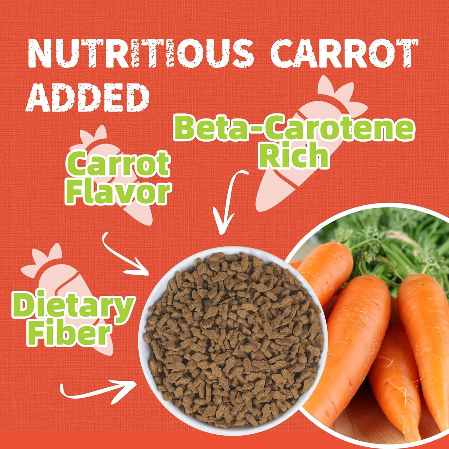 Just Try 16 OZ Carrot Cat Treats for Indoor Cats, Vitamin-Rich Natural Chicken Flavor Healthy Cat Snacks Training Biscuits Eye Health & Skin Support for Cats