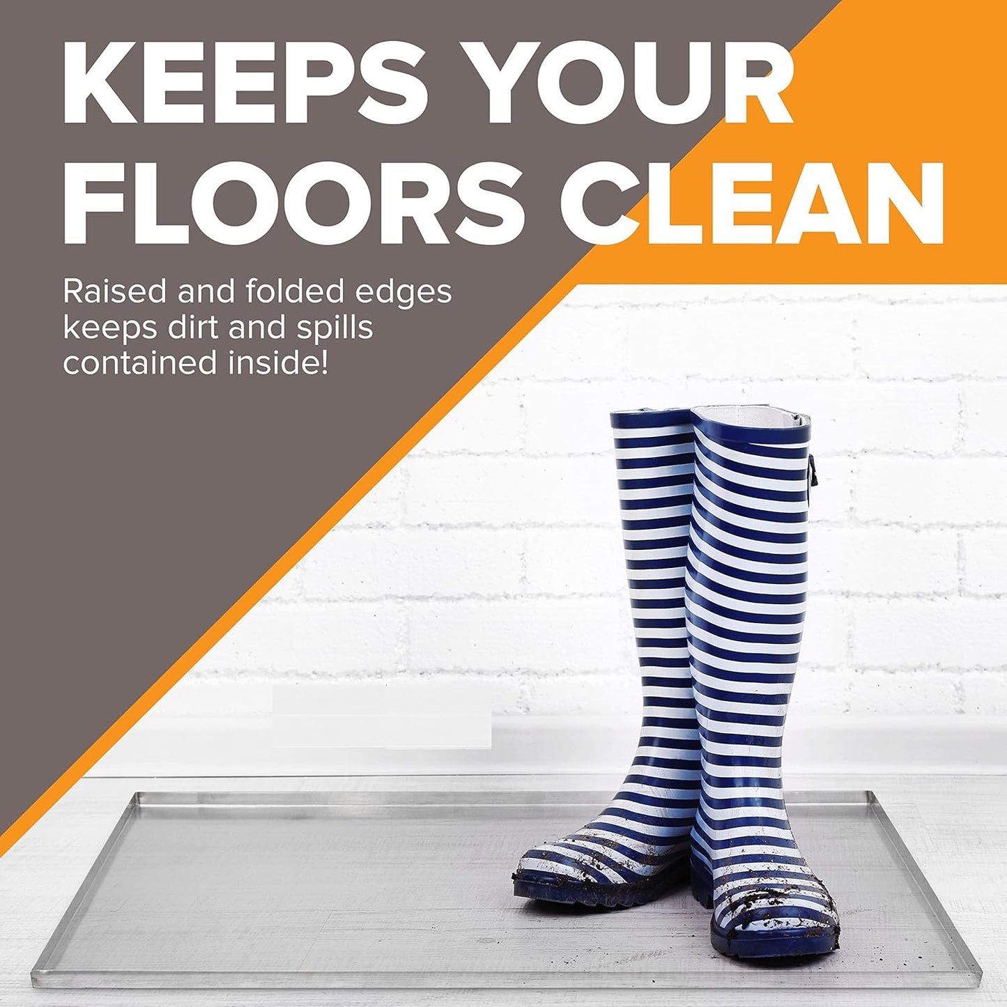 35.38" x 21.88" Metal Replacement Dog Crate Pan Chew Proof Crack Proof Pet Kennel Tray Central Dog Training Crate Pan Pet Supplies, Galvanized, 1" H