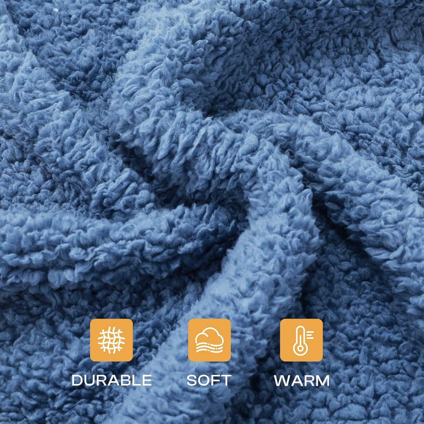 Luciphia 1 Pack 3 Calming Dog Blanket Fluffy Premium Fleece Pet Blankets Soft Sherpa Throw for Dogs Puppy Cat Haze Blue Medium (30" x20")