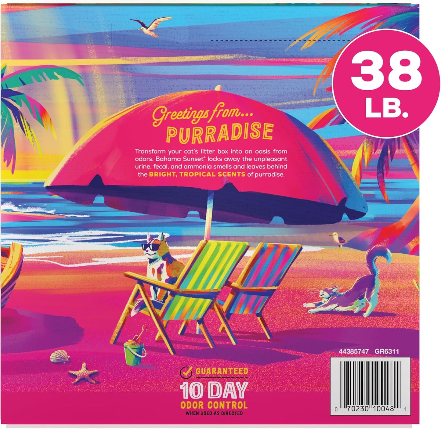 Purina Tidy Cats Bahama Sunset Scented Clumping Cat Litter Odor Control Formula - 38 lb. Box