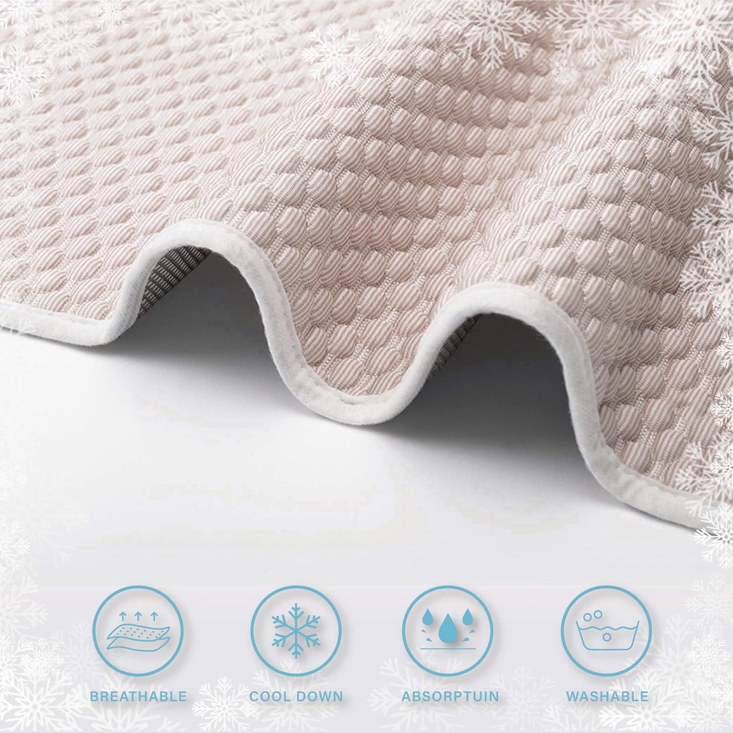 MICROCOSMOS Pet Cooling Mat & Sleeping Pad- Breathable Bubble Surface, EZ Clean. Keep Cooling for Pets, Kids and Adults in Summer.(Brown, 28" x 22")