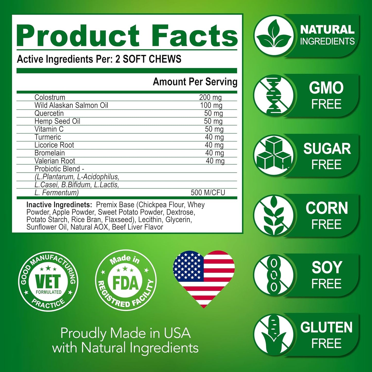 Dog Allergy Relief Chews - 170 Dog Allergy Chews - Itch Relief for Dogs - Anti Itch for Dogs - Dry & Itchy Skin - Allergies & Immune Support Supplement, Omega 3 Fish Oil, Colostrum - Made in USA