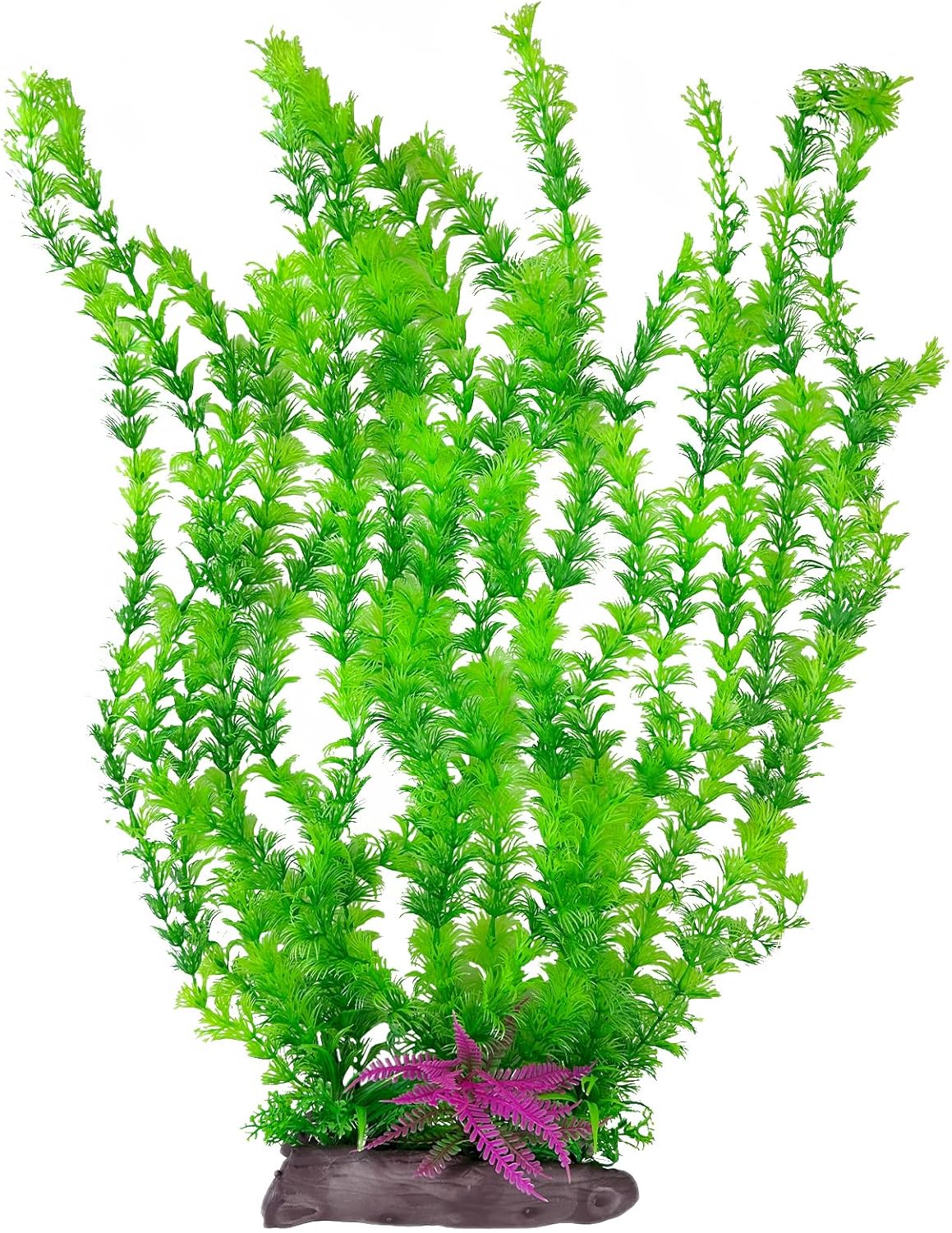 Hamiledyi Aquarium Plastic Plants Aquarium Decor Artificial Fish Tank Plants,Tall Fish Tank Decorations, Extra Large Aquarium Plant 20.4-inch Tall,1PCS