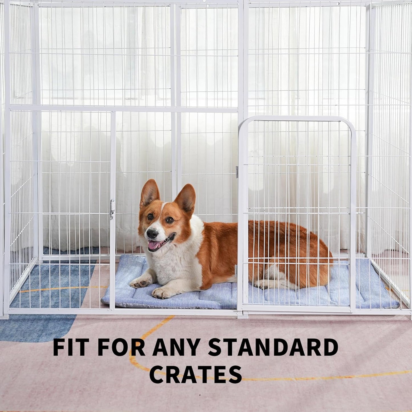 MARUNDA Dog Cooling Mat, 44" x 32" Thicken Waterproof Cooling Mat for Extra Large Dog, Q-MAX>0.5 Ice Cool Fabric-Cool on Contact，Easy Washable Pet Pad in Summer (44" x 32" (XL), Blue)