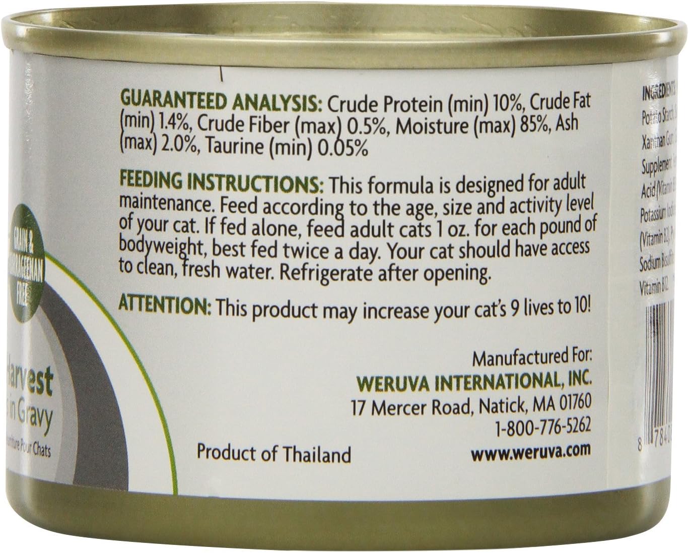 Weruva TruLuxe Cat Food, Mediterranean Harvest with Tuna Whole Meat & Veggies in Gravy, 6oz (Pack of 24)