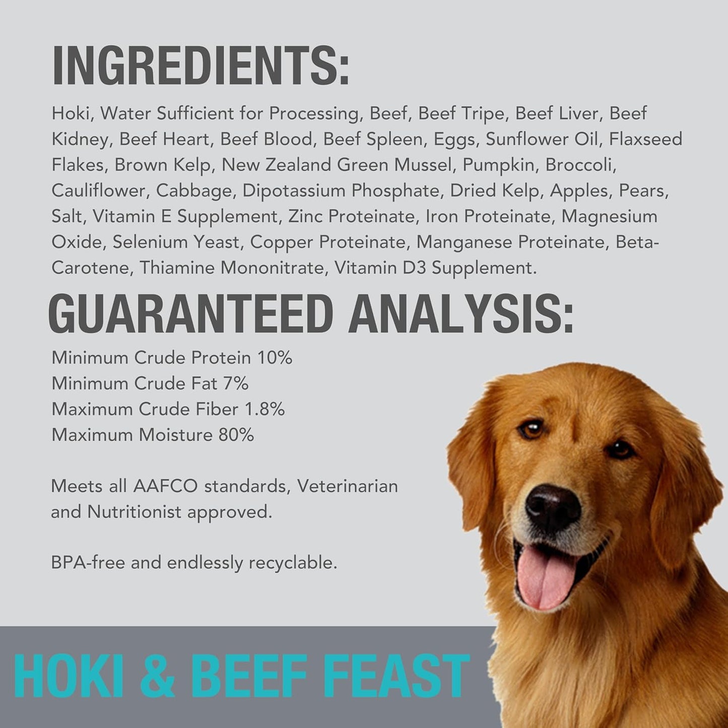 K9 Natural Wet Dog Food Pate, Hoki & Beef Feast, 13 Oz Cans (Pack of 12), Grain Free, Made in New Zealand with Sustainably Caught Hoki Fish and Grass-Fed and Finished Beef