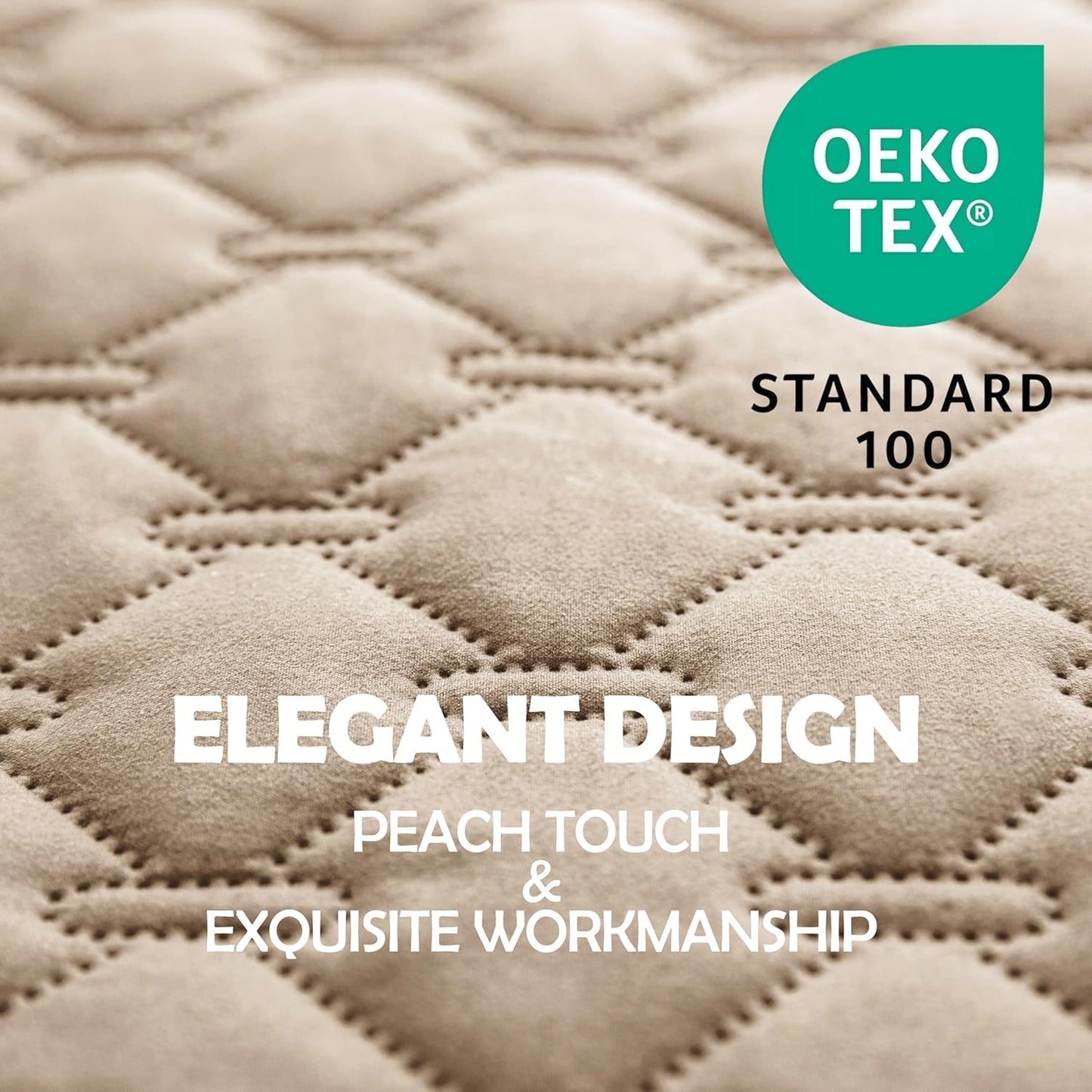 gogobunny 100% Double-Sided Waterproof Dog Bed Cover Pet Blanket Sofa Couch Furniture Protector for Puppy Large Dog Cat, Reversible (52x82 Inch (Pack of 1), Dark Beige/Light Beige)