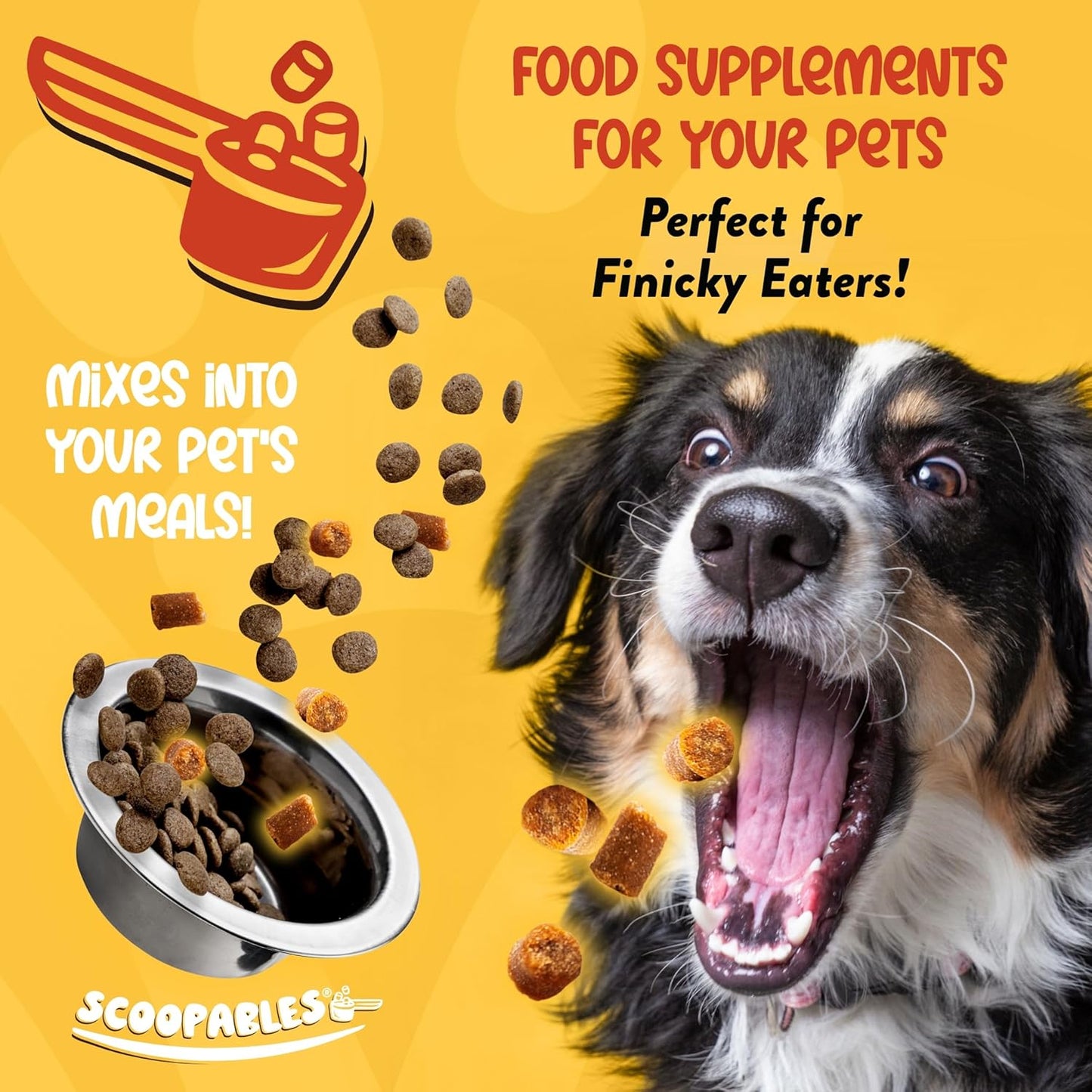 NaturVet Scoopables Advanced Probiotics for Dogs - Chewable Dog Probiotics & Digestive Enzymes - Support a Healthy Gut for Your Pet - Hickory Smoked Bacon Flavor | 11oz Bag