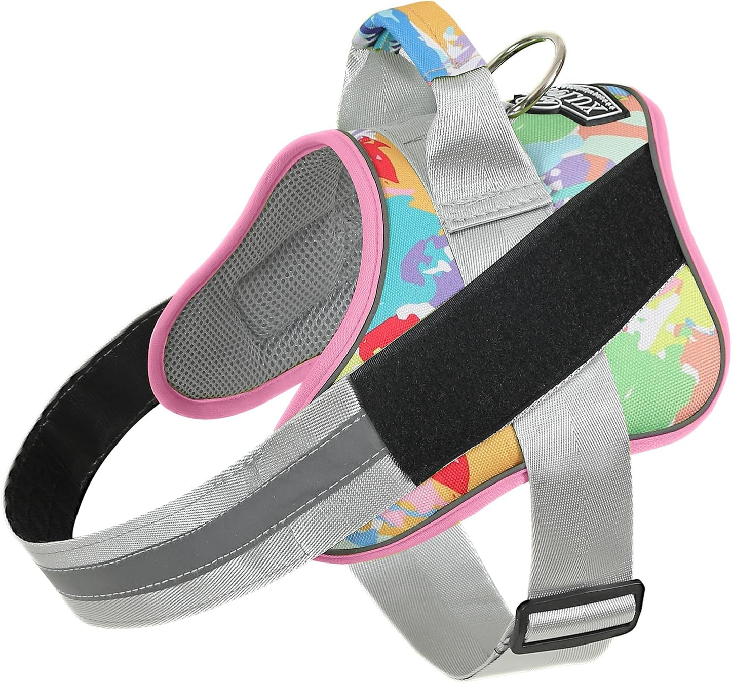 Bolux Dog Harness, No-Pull Reflective Dog Vest, Breathable Adjustable Pet Harness with Handle for Outdoor Walking - No More Pulling, Tugging or Choking (Medium (Pack of 1), OilPainting)