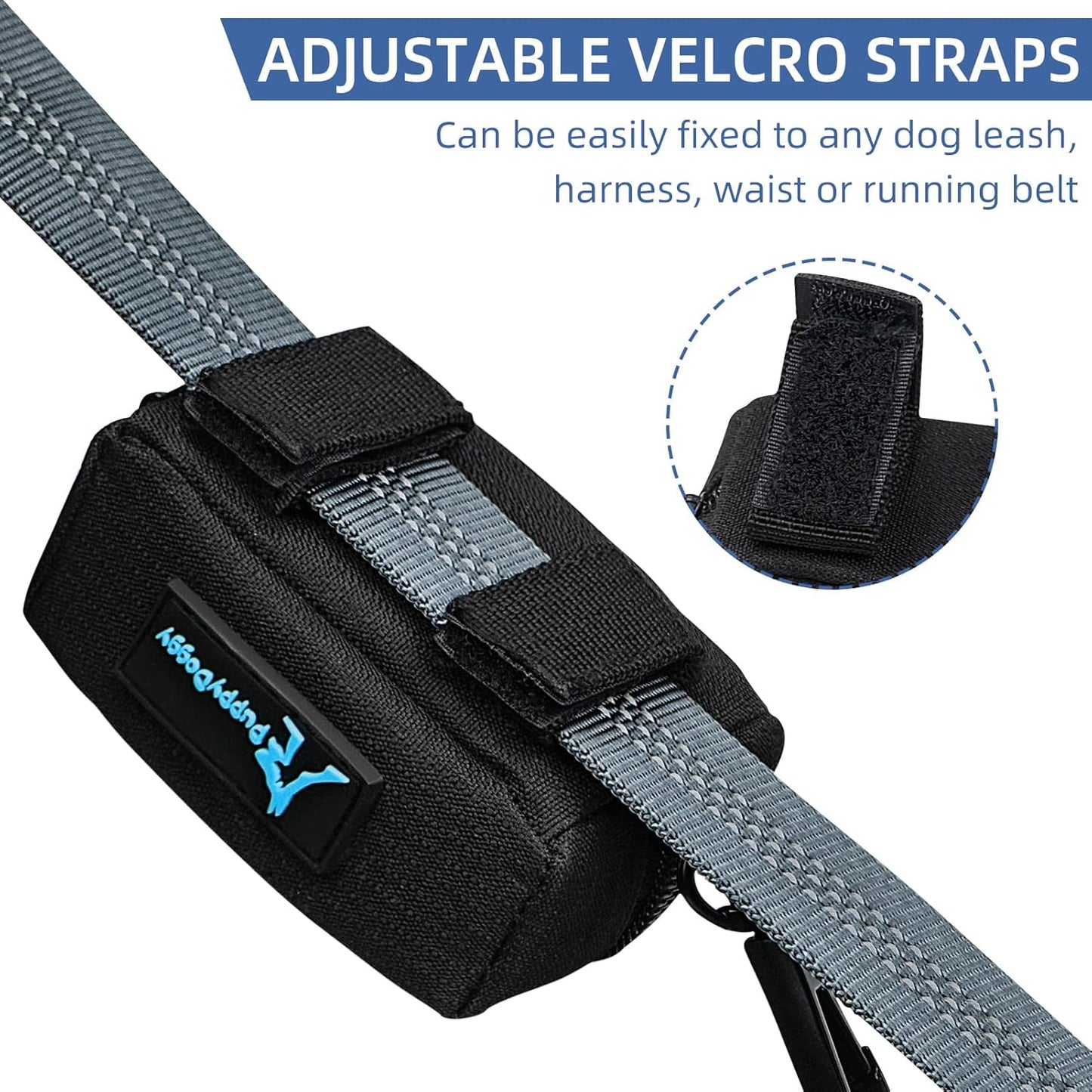 PuppyDoggy 1 Pack Poop Bag Holder for Dogs and Cats Waste Bag Dispenser Poop Bag Pouch Dispenser with 1 Roll of Free Poop Bags for Dog Leash Accessory Bicycle