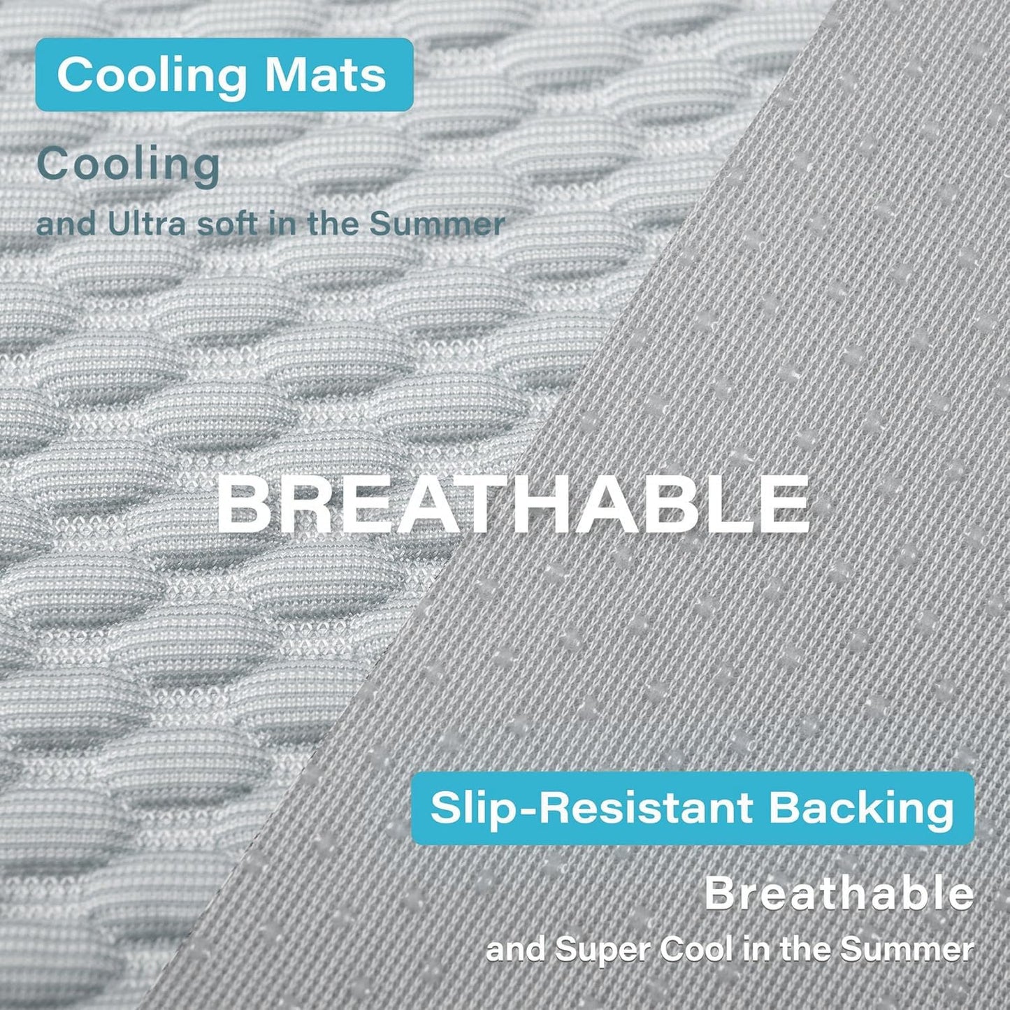 MICROCOSMOS Pet Cooling Mat & Sleeping Pad- Breathable Bubble Surface, EZ Clean. Keep Cooling for Pets, Kids and Adults in Summer.(GreyWhite, 48" x 24")