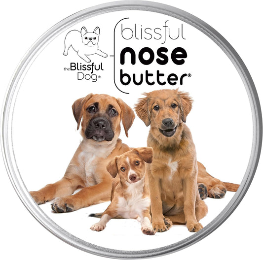 The Blissful Dog 3 Cute Puppies Nose Butter, Versatile Dog Nose Balm for Dry Nose, Handcrafted Nose Moisturizer, Easy-to-Apply Dog Essentials, Unscented, 2 oz.