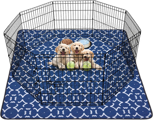 LOOBANI Washable Pee Pads for Dogs: 72"x 72" Extra Large Reusable Puppy Pads,1 Pack Absorbent Whelping Pad Leakproof Dog Playpen Mat, Waterproof Non-Slip Dog Training Pads for Floor, Crate, Potty