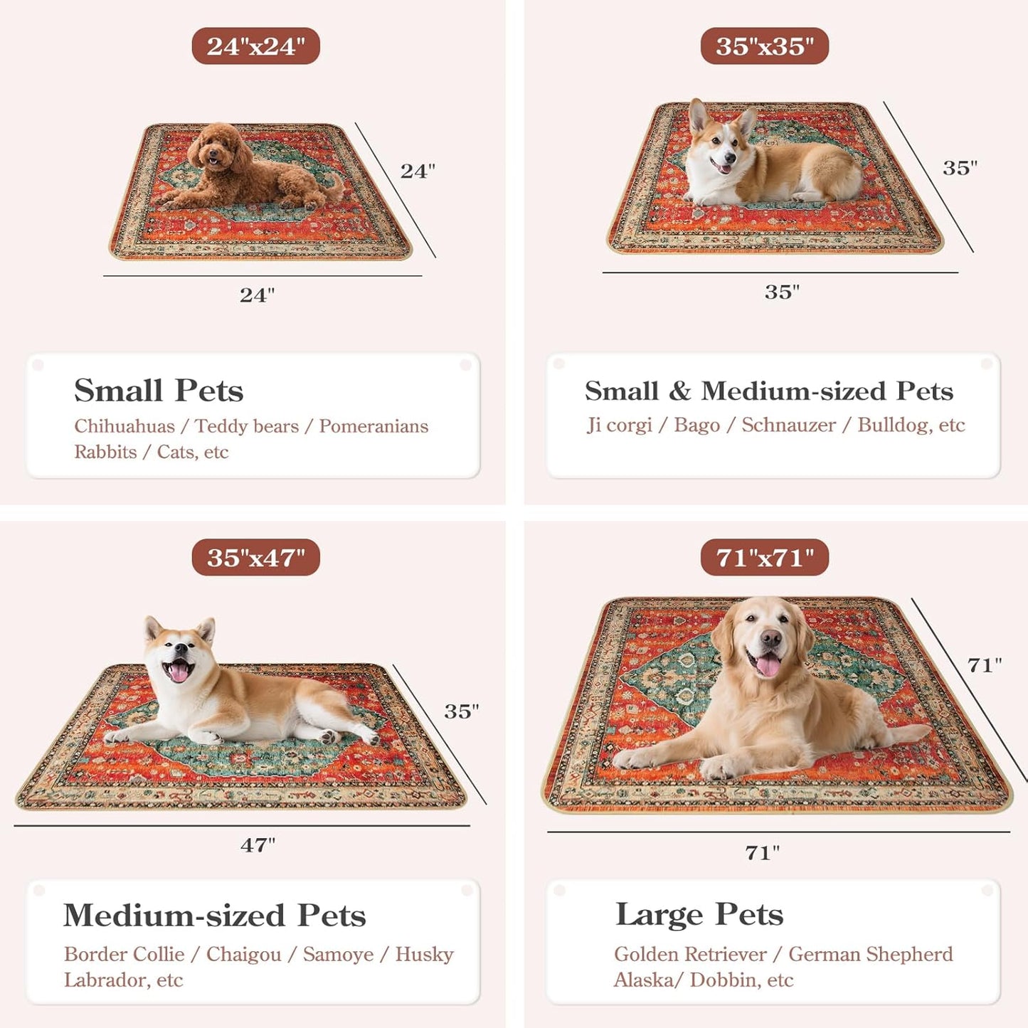 HAOCOO Washable Pee Pads for Dogs, (2 Pack) 3Ft x 3Ft Reusable Puppy Training Pads Super Absorbent Waterproof Whelping Pads,Red Non-Slip Leakproof Potty Pads for Pet Housebreaking