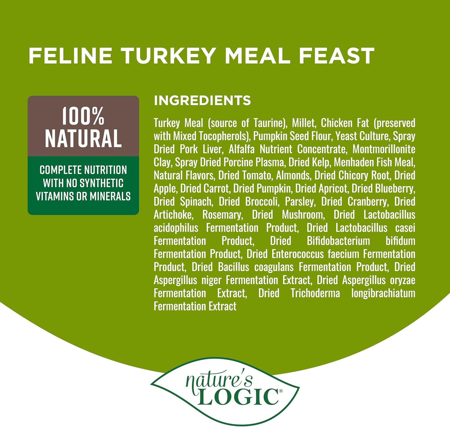 Nature's Logic Turkey Dry Cat Food (1 Pack), 7.7 lb