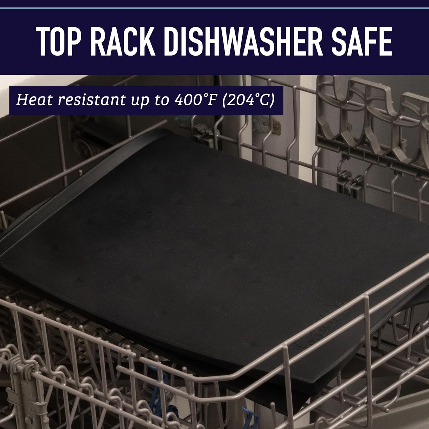 Leash Boss Silicone Dog Water Bowl Mat - XL 25" x 17" Gray - Tall Lip & Non-Slip Base - Waterproof Dog & Cat Food Mat, Dog Food Mat for Food and Water