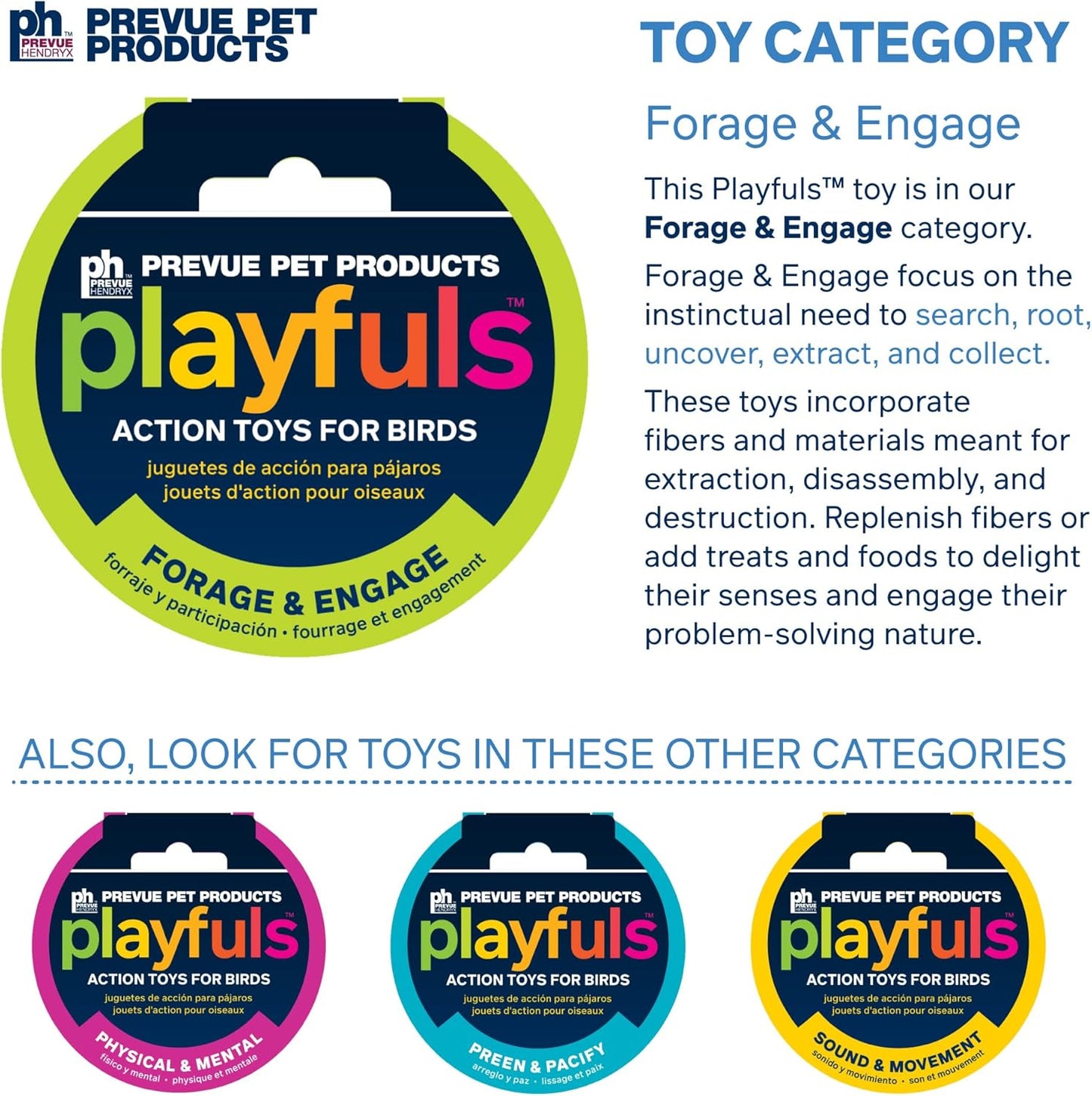 Prevue Pet Products Takeout - Playfuls Forage & Engage Bird Toy 60245