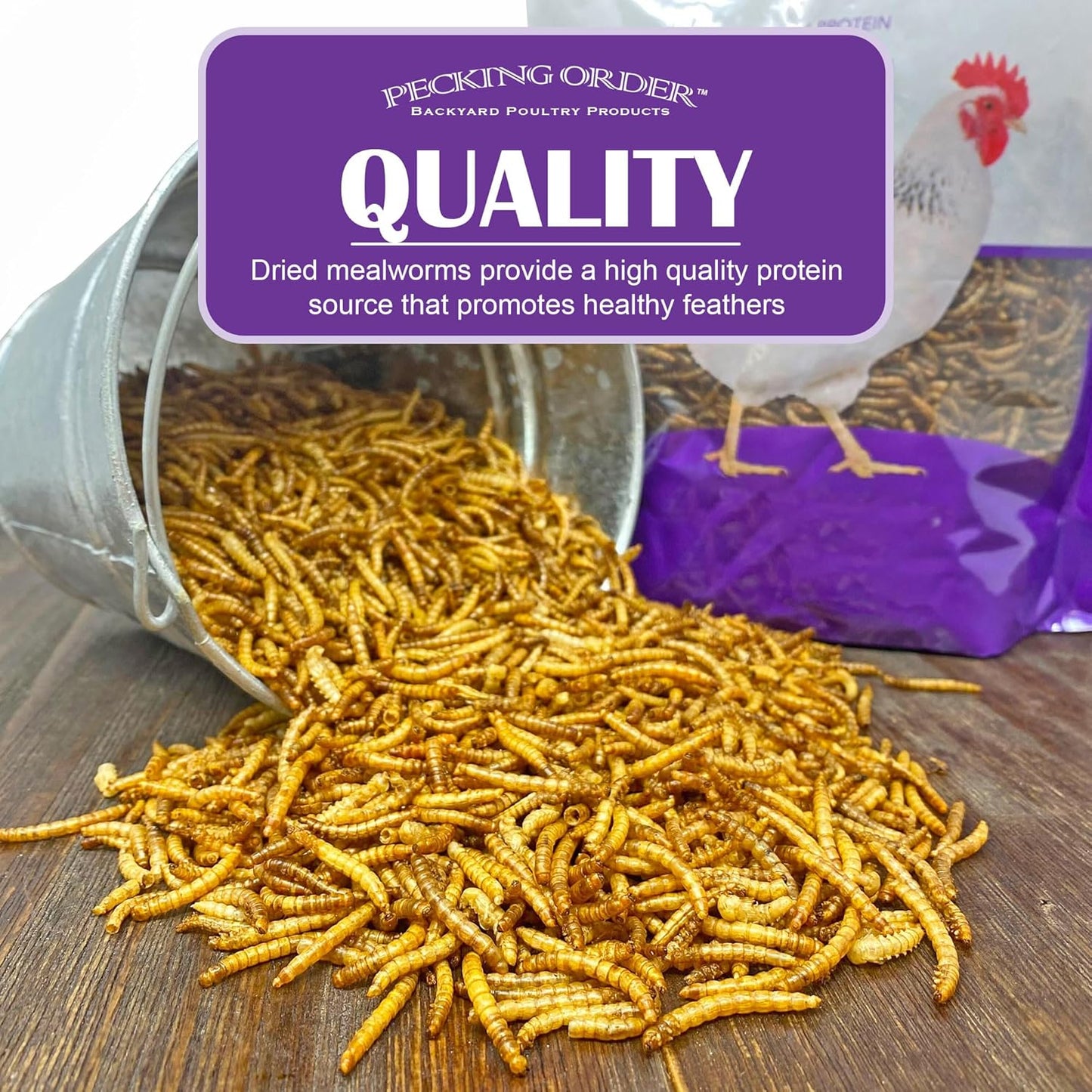 Pecking Order Dried Mealworms, 11 lbs