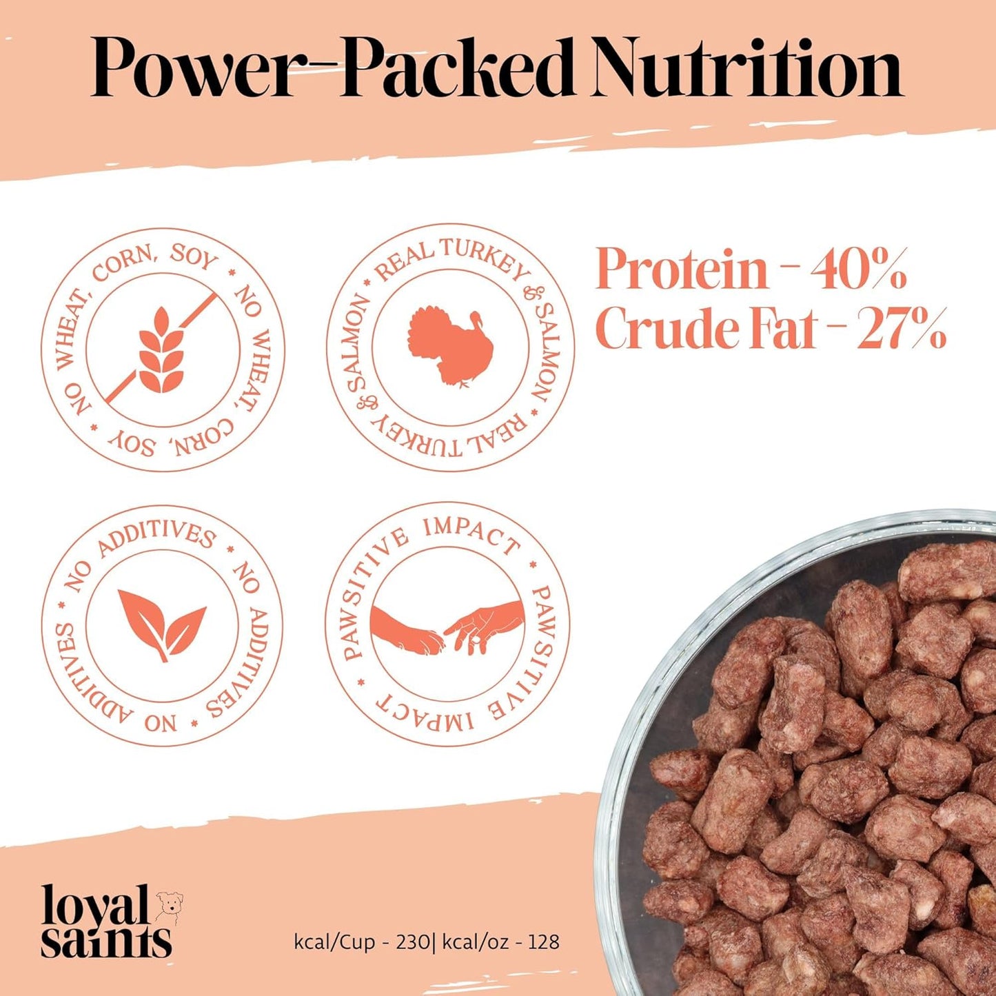 Freeze Dried Raw Dog Food - Premium Turkey and Salmon Flavor with High Protein and Grain Free Dog Food for All Breeds and Picky Eaters - Versatile as Meal Topper, Snack, and Treats, 5 Oz