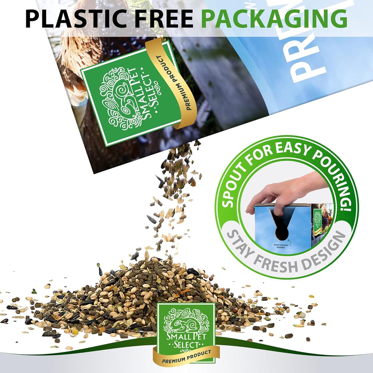 Small Pet Select Chicken Layer Feed Pellets, Food for Chickens and Laying Hens, Poultry and Waterfowl, High Protein and Omega 3, Corn and Soy Free, Non-GMO, 20 lb