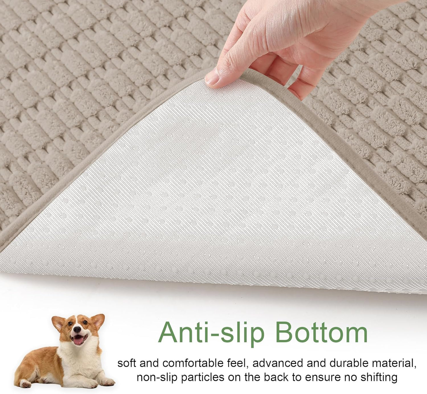 Washable Pee Pads for Dogs, Reusable Puppy Pads Dog Pads, Non-Slip Dog Pee Pads, Leak-Proof Pet Pee Pads Wee Wee Pads for Dogs. (Brown, 18"x24"(Pack of 2))