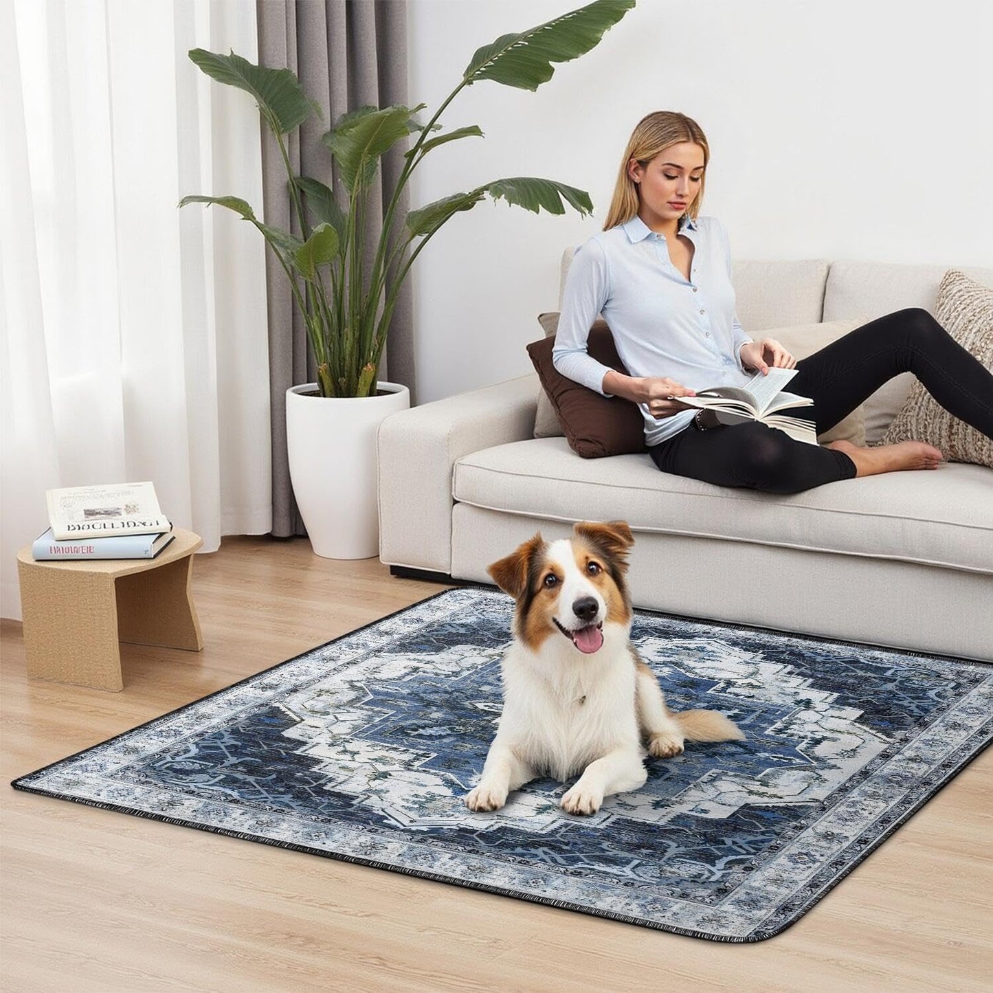 Washable Pee Pads for Dogs 2 Pack, Absorbent Reusable Puppy Pads Waterproof, Leakproof & Non-Slip Whelping Pad, Potty Training Pads for Dogs Playpen Mat 48x48