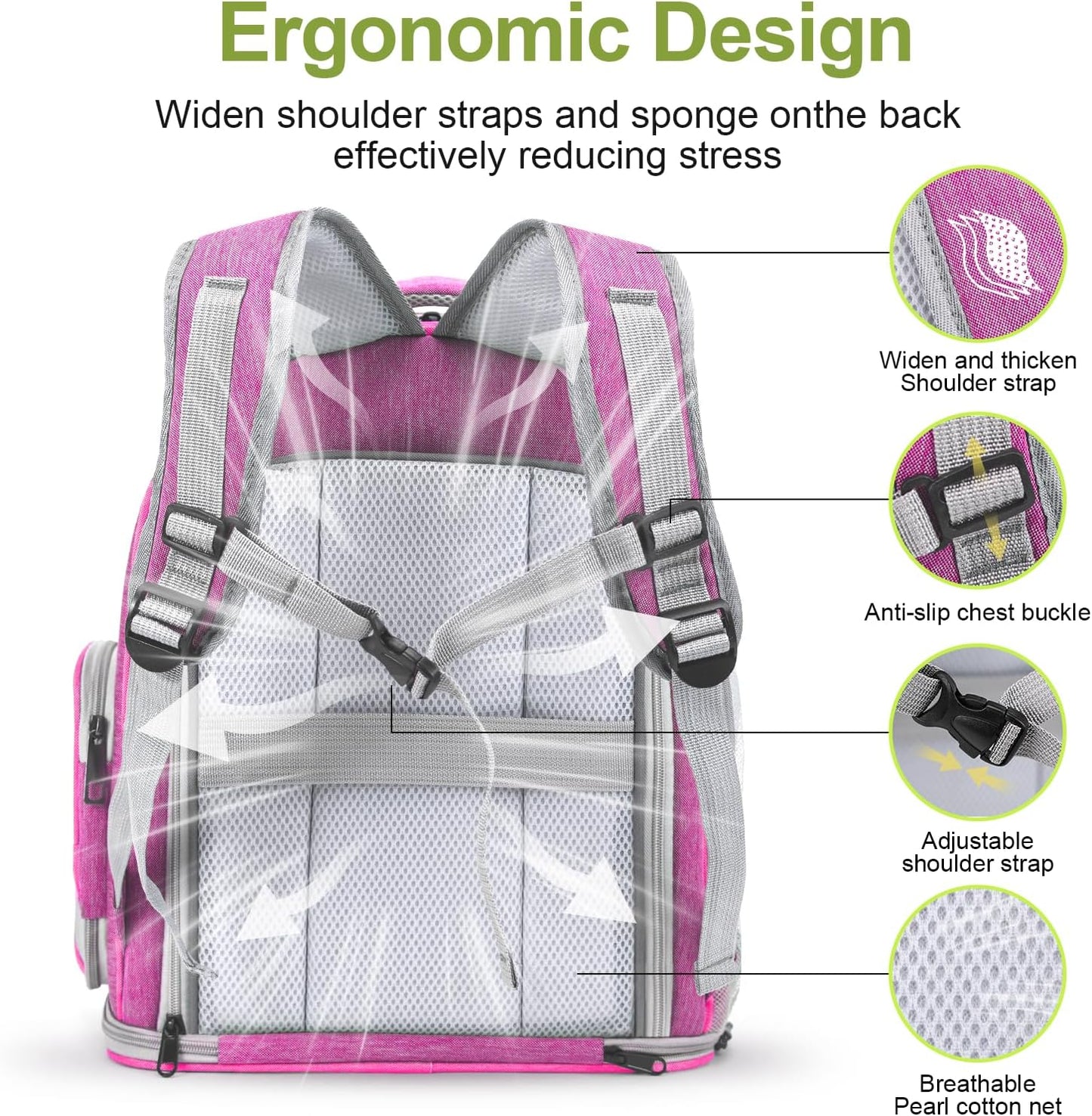 Expandable Cat Backpack,Cat Bubble Backpack Carrier for Carrying Cats, Pets and Small Dogs,Airline-Approved,Designed for Travel, Hiking, Walking,Car （Pink