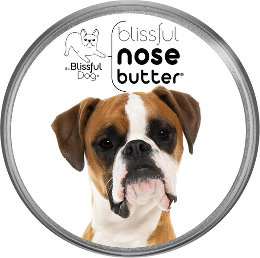 The Blissful Dog Fawn Boxer Nose Butter for Dry, Cracked Skin, Lick-Safe Dog Nose Balm with Moisturizing Shea Butter, Almond, Olive, and Essential Oils, Pet Supplies, Uncented, 8 oz.