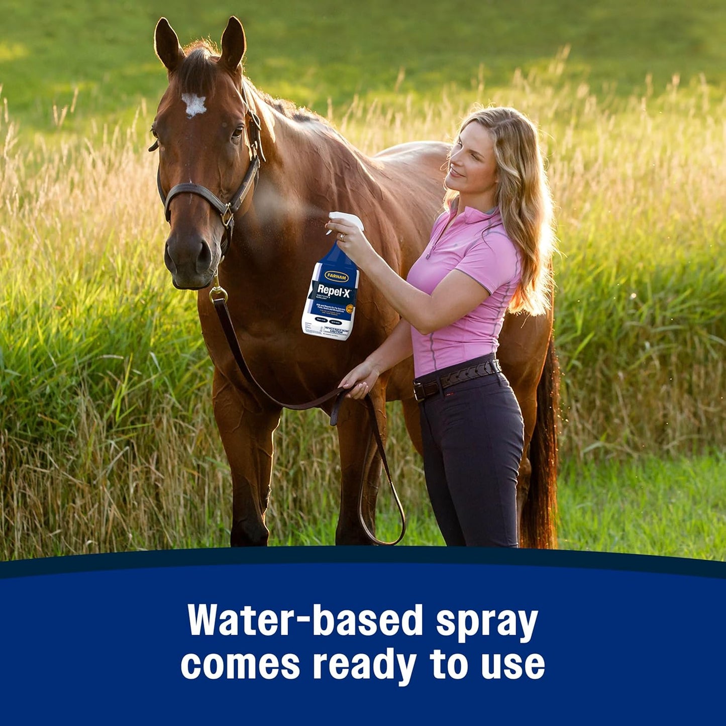 Farnam Repel-X Ready-To-Use Fly Spray, Insecticide And Repellent For Horses And Dogs, 32 Fluid Ounces, 1 Quart Bottle With Trigger Sprayer
