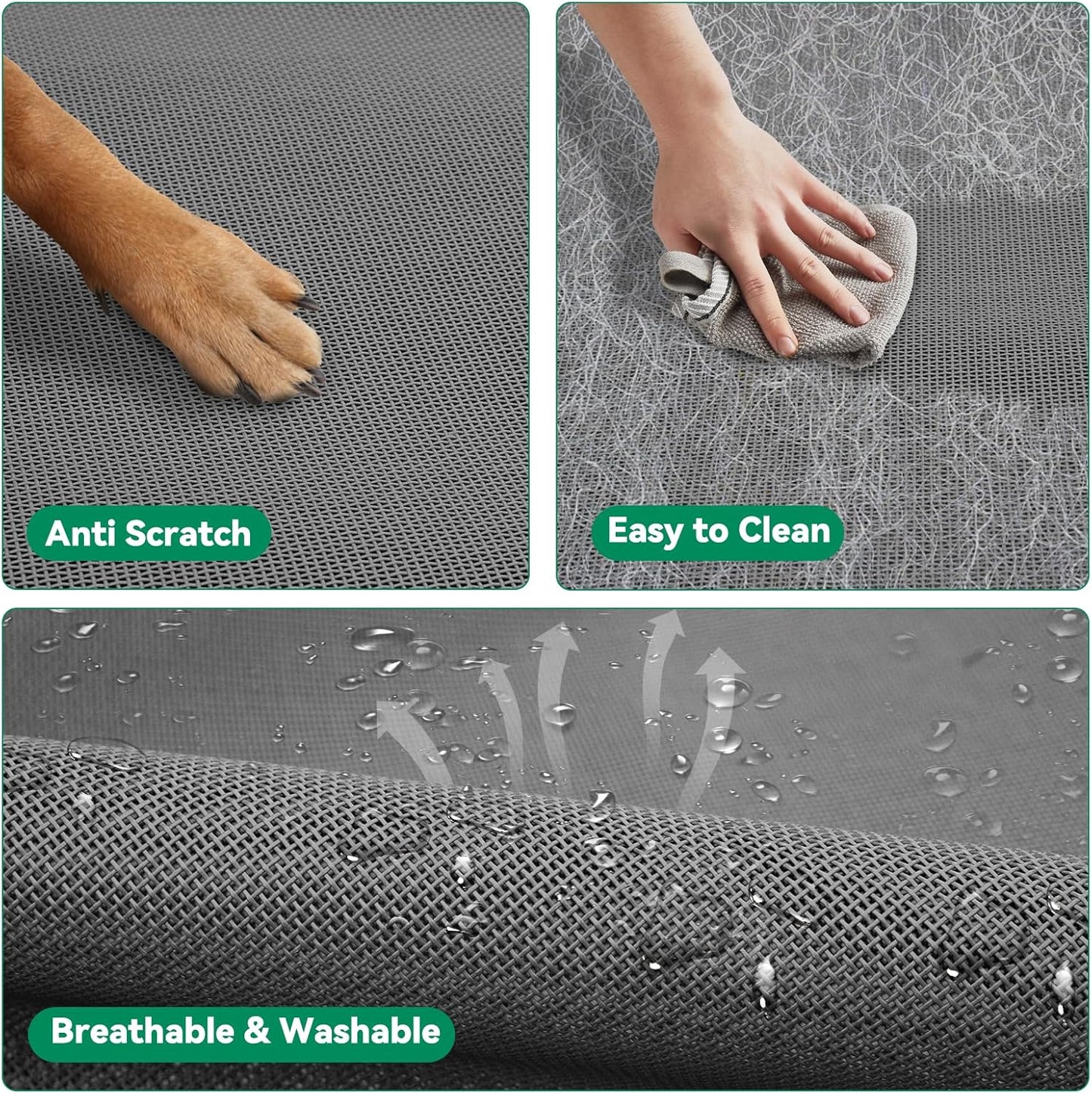 Elevated Dog Bed Raised Outdoor Dog Cot for Extra Large Dogs, Installation Requires No Tools, Frame with Washable Cooling Breathable Mesh Anti-Slip Feet, Indoor Pet Bed, Grey, 48.8 Inches