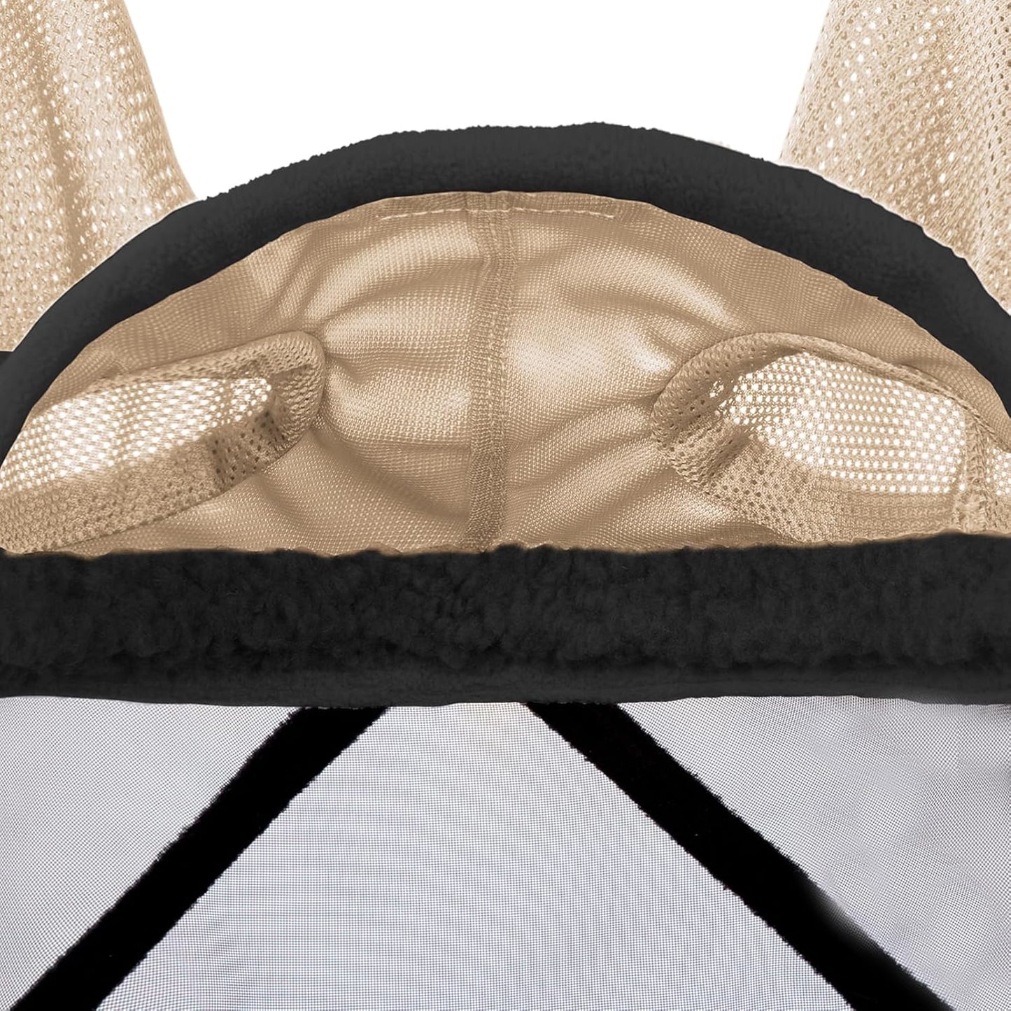 Harrison Howard Pro Luminous Horse Fly Mask Large Eye Space Standard with Ears UV Protection for Horse Light Champagne Medium Cob